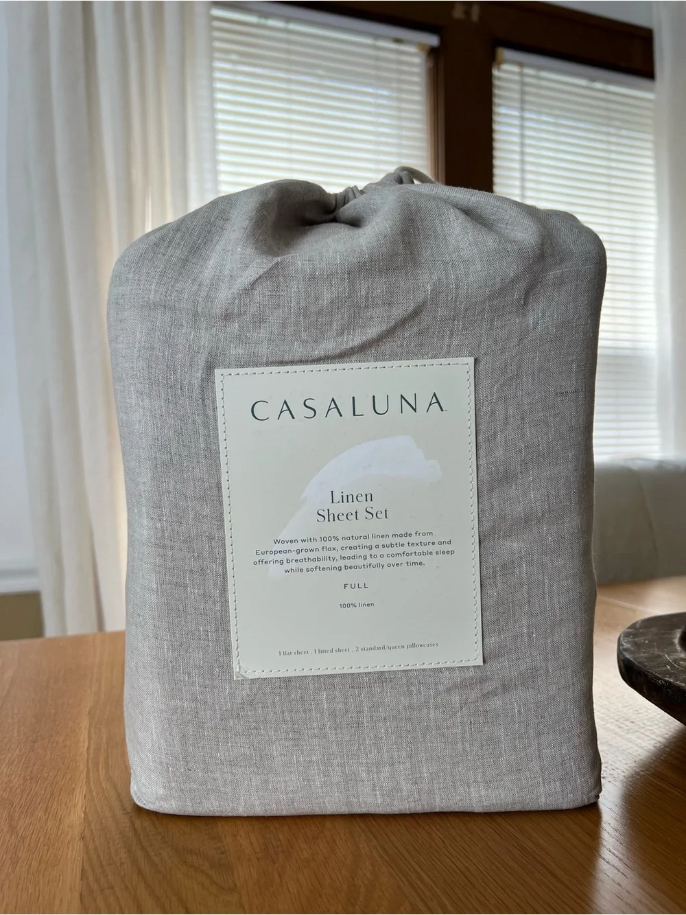 CASALUNA FULL Linen Sheet Set - Natural